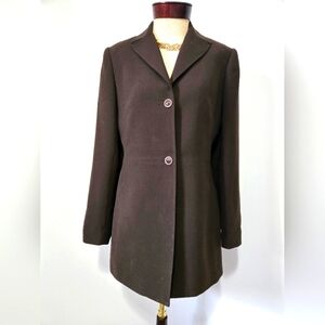 Ross Mayer Chocolate Brown Lightweight Dress Coat. Size 10